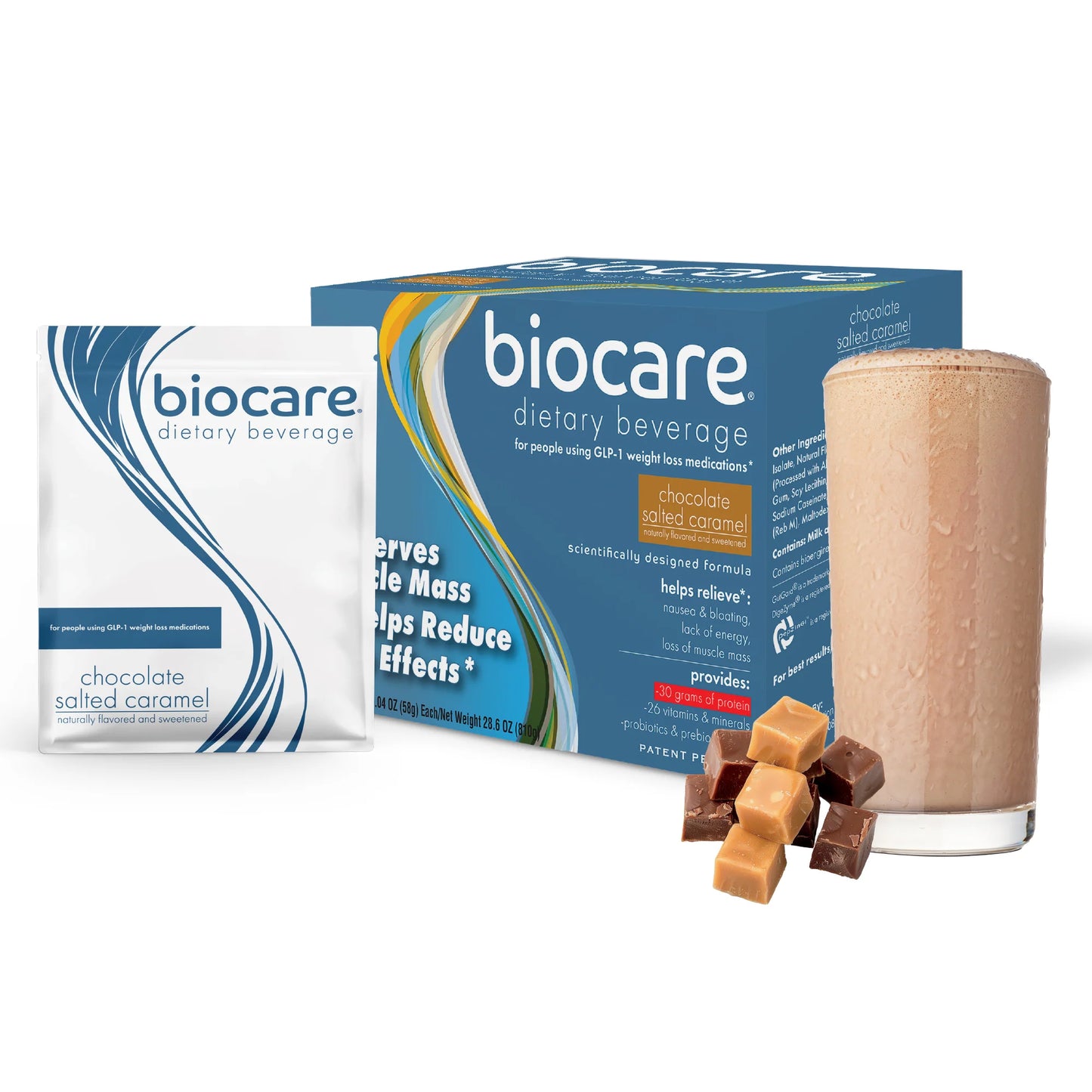 Biocare Protein Shake 30G Protein Chocolate Salted Caramel (14-Count)